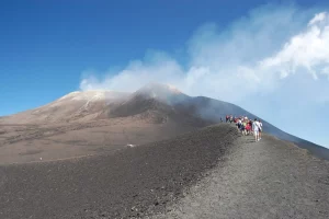 Climbing etna