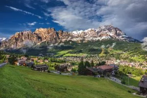 Cortina uitzicht op de bergen